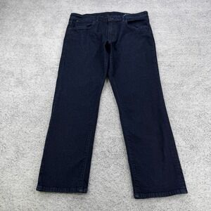 Bonobos Jeans Mens 34x28 Blue Straight 5 Pocket Dark Wash Stretch Zip Fly READ